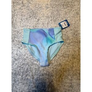 DSG Kids High Waisted Bikini Bottoms Swimsuit Deep Sea Daydream Blue Size S NWT